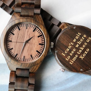 Groomsmen Gift, Mens Engraved Wooden Watch, Fathers Day Gift, Husband Gift, Boyfriend Gift, Mens Wood Watch, Mens Gift, Father Gift