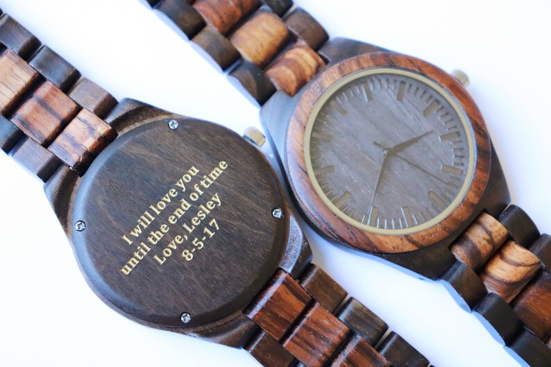 Gifts for Him, Wooden Watch, Husband Gift, Boyfriend Gift, Mens Wood Watches, Groomsmen Gifts,wood watch for him, Thanks giving sale image 2