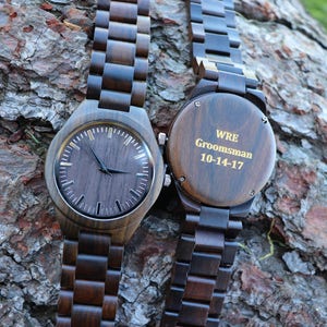 Personalized Engraved Wood Watch, Wooden Watch for Men, Gifts for Him, Husband Gift, Boyfriend Gift, Christmas gifts, Anniversary Gifts