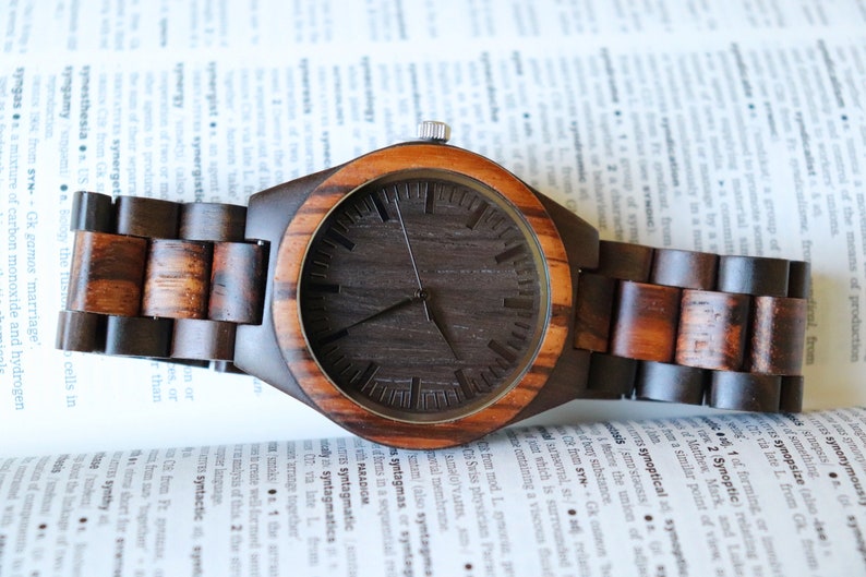 Gifts for Him, Wooden Watch, Husband Gift, Boyfriend Gift, Mens Wood Watches, Groomsmen Gifts,wood watch for him, Thanks giving sale image 4