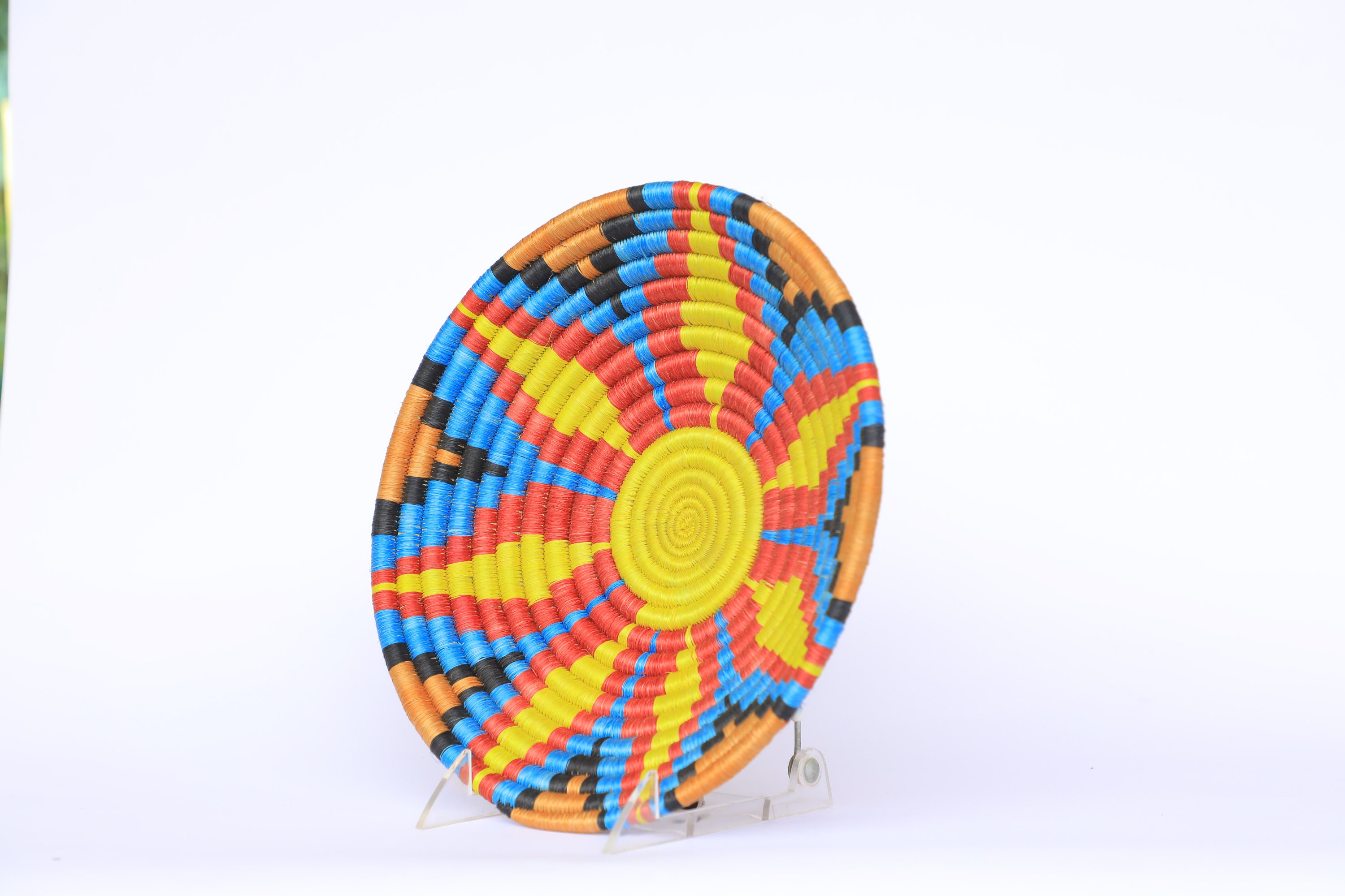 Small African Wall Basket Sisal Basket Woven Basket Hanging Etsy