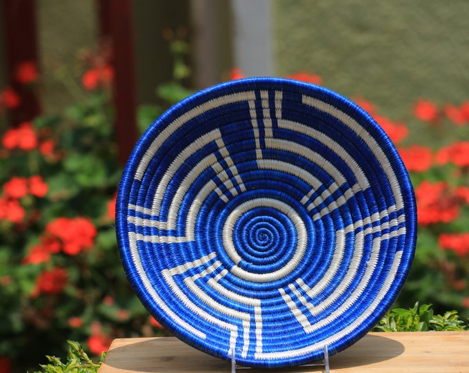 Nziringi African Wall Basket, Rwanda Baskets, African Woven Basket