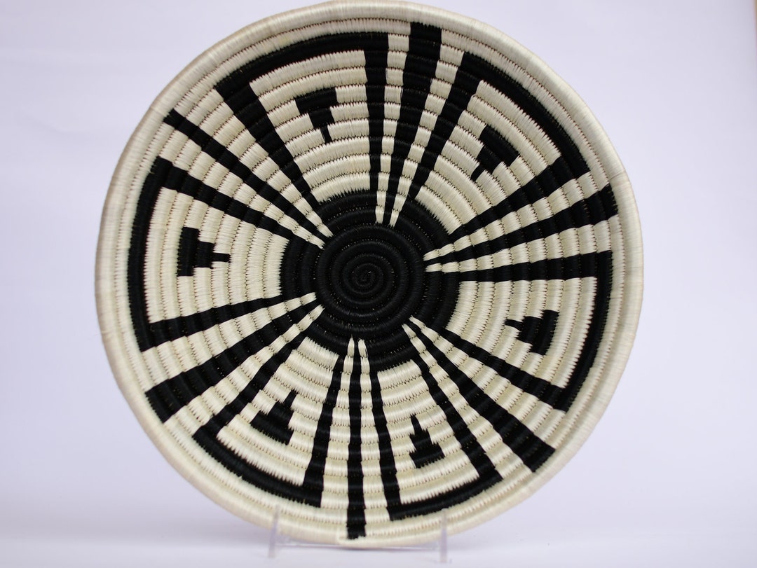 Jamba Large African Wall Basket, 12 African Woven Basket, Rwanda