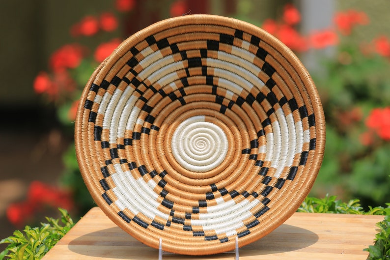 Nyota African Wall Basket Rwanda Baskets African Woven Etsy