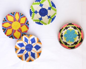 Handwoven Beauty: Set of Authentic African Baskets for Your Home,