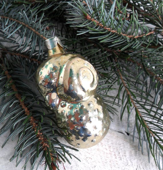 ヴィンテージガラスの羊のオーナメント、ソ連のクリスマスオーナメント