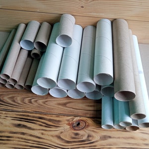 28 rolos de papel higiênico marrom branco tubo de papelão artesanato núcleo limpo papel reciclado diy artesanato suprimentos para upcycling mistura de tamanhos diferentes