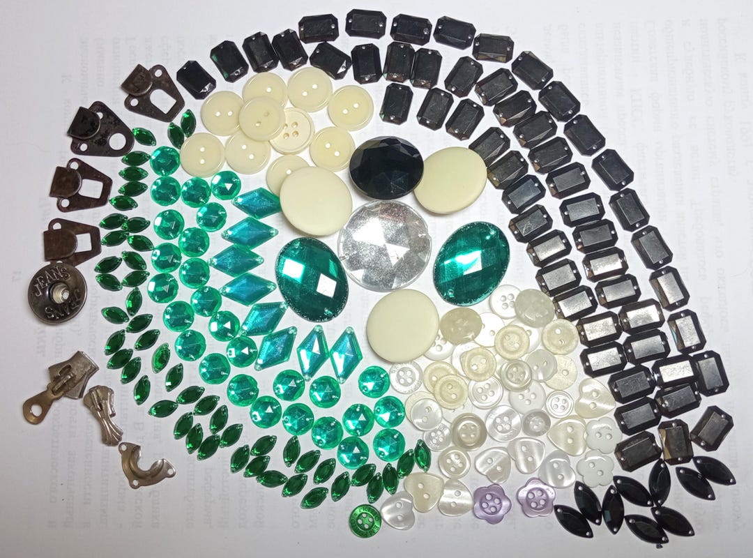 Assorted Craft Buttons: Mixed Colors, Sizes, and Materials - Etsy