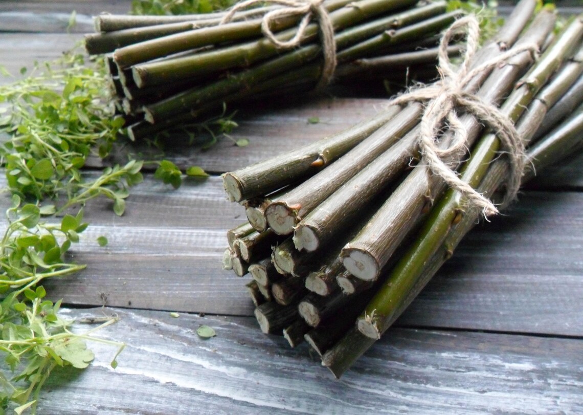 Willow Bundle of 25 Material for Needlework Dry Branches Wood Etsy