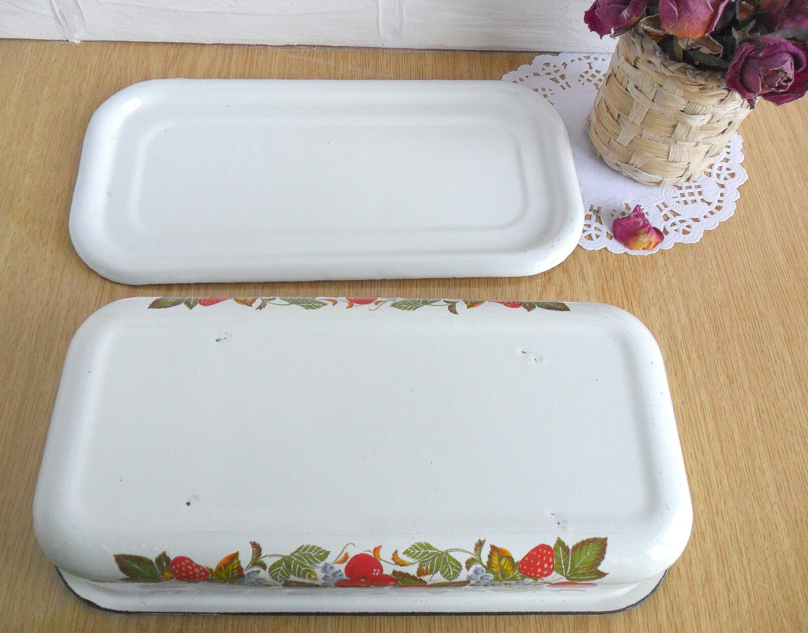80s Vintage Soviet Enamel Food Container White enamel ware Etsy
