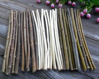 Wood sticks 10" Mix of wood dried Twigs cuts pieces Twigs bundle Twig centerpiece DIY set supplies Eco material Woodland style Natural decor