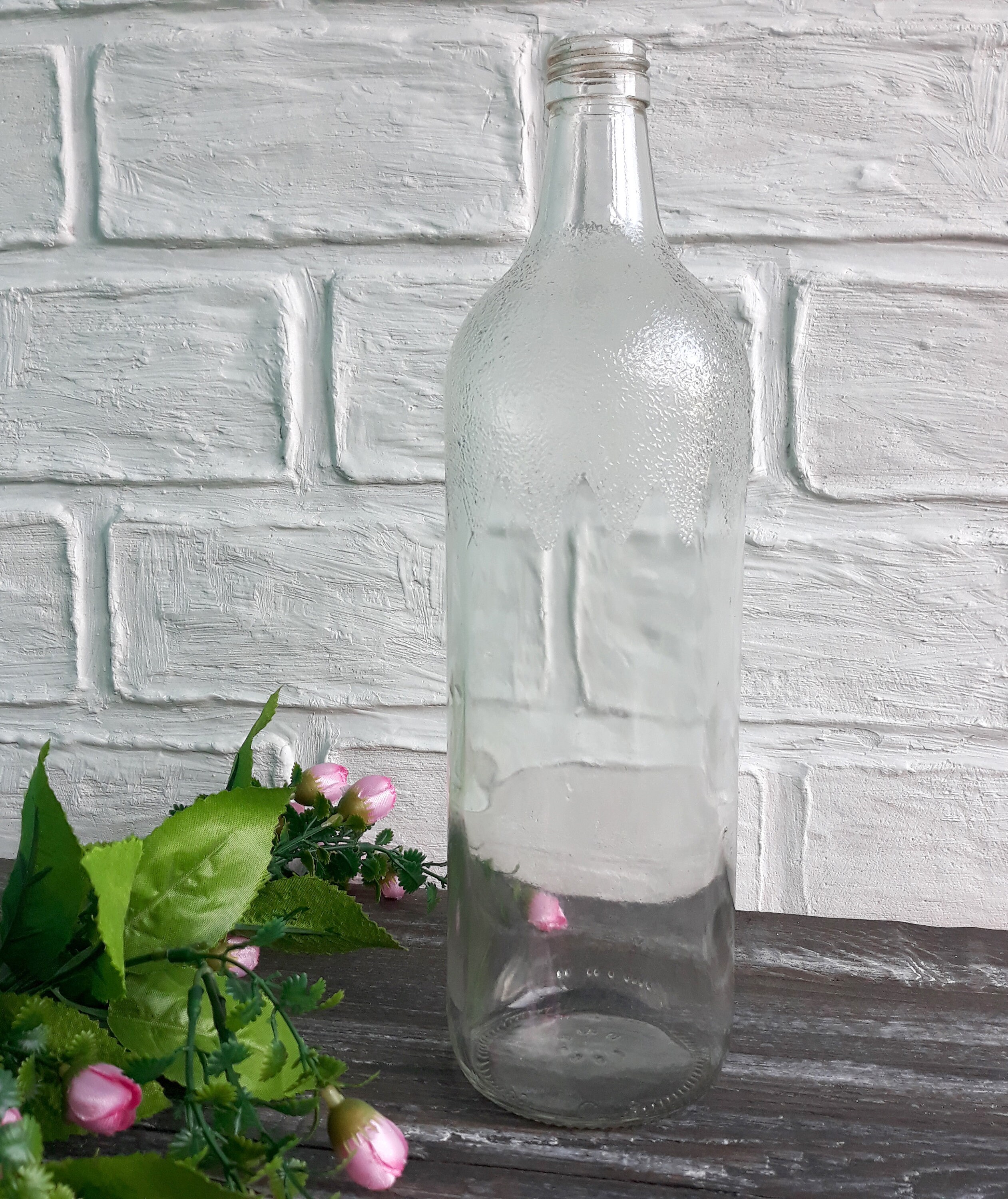Vintage Glass Bottle Wine jug Glass vases Water glass bottle Etsy