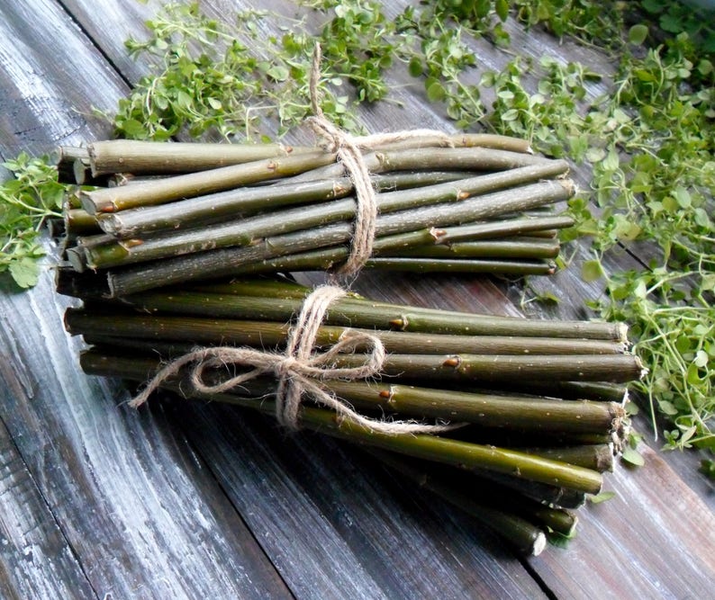 Willow Bundle of 25 Material for Needlework Dry Branches Wood Etsy
