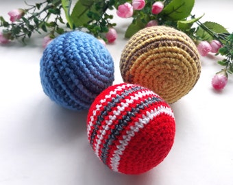 Crochet ball Toy for cats Multicolored stuffed ball