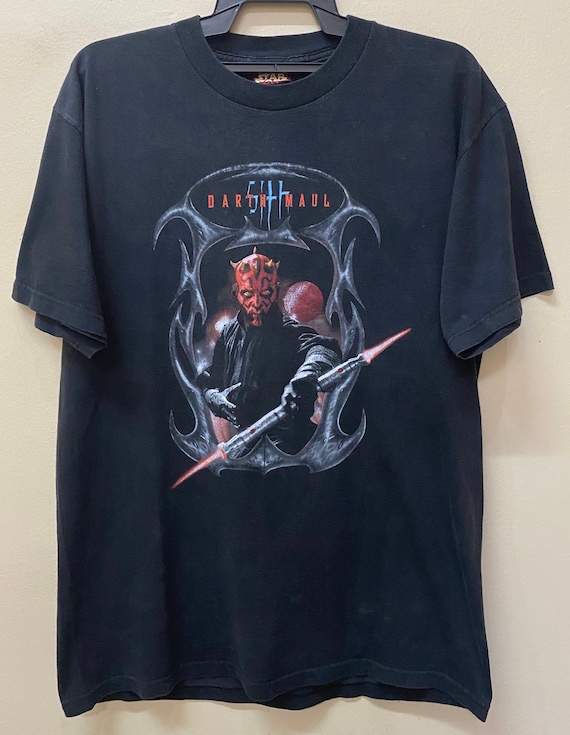 希少‼️90s STAR WARS DARTH MAUL movie 映画 黒 Vintage 90s Star Wars The Dark Side Darth Maul Movie Black