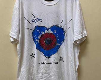 Vintage 90s The Cure Wish Tour 92 Band Tee Shirt