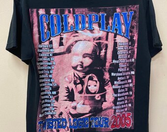 Vintage Coldplay Twisted Logic Tour T Shirt - Etsy