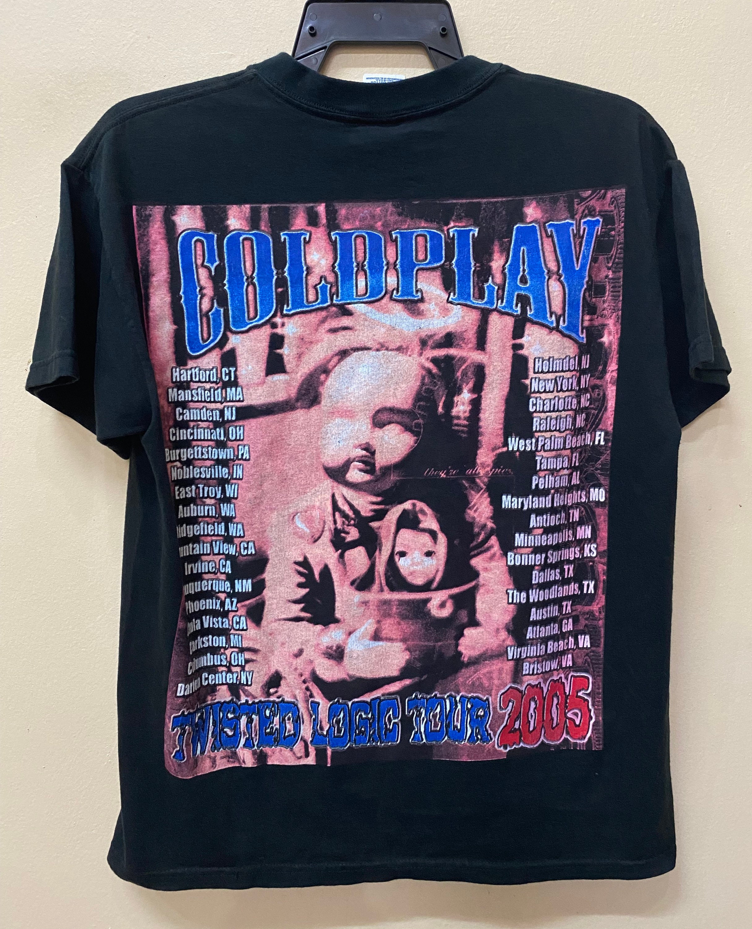 深瀬着用 COLDPLAY 2002 Tシャツ ヴィンテージ Vintage Coldplay Twisted Logic Tour T Shirt - Etsy Canada