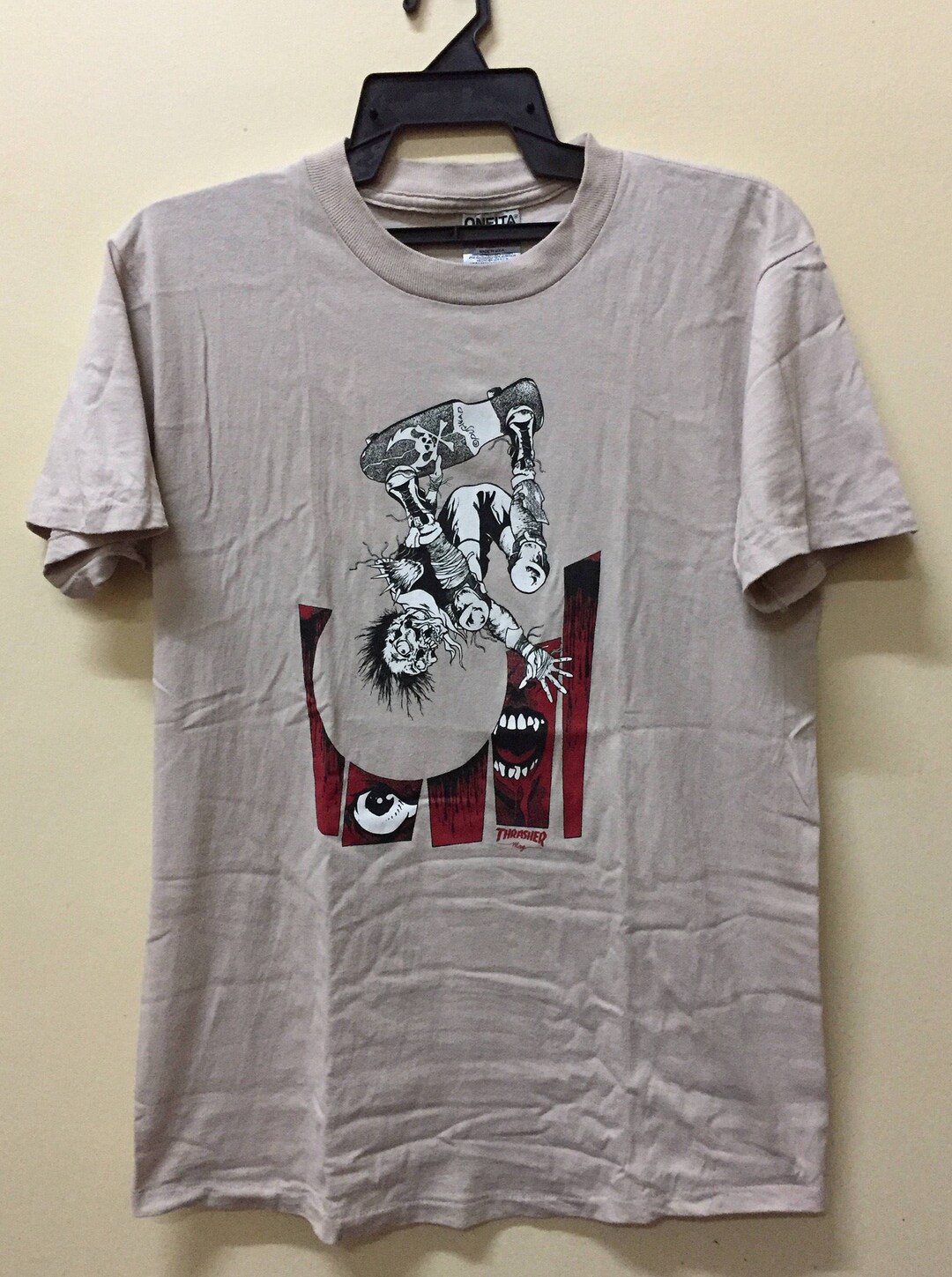 Vintage Thrasher Mag Pushead Big Logo T-shirt, Unisex Medium - Etsy