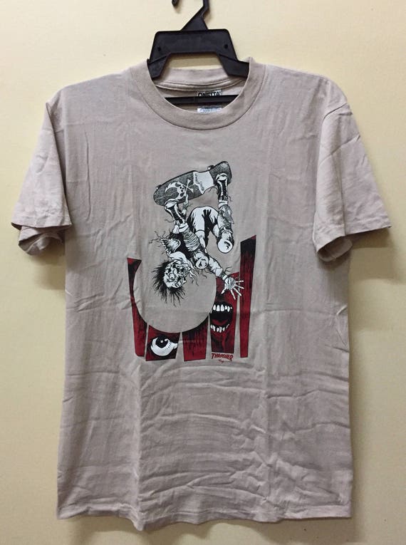 Vintage Thrasher Mag Pushead Big Logo T-shirt, Unisex Medium - Etsy