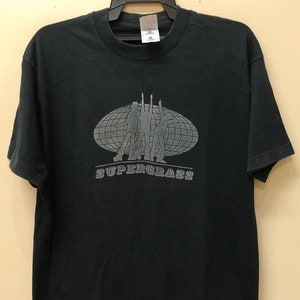 Vintage 90s Supergrass North American Tour 1997 tshirt oasis Radiohead blur pulp suede bjork kula shaker slowdive ride stone roses