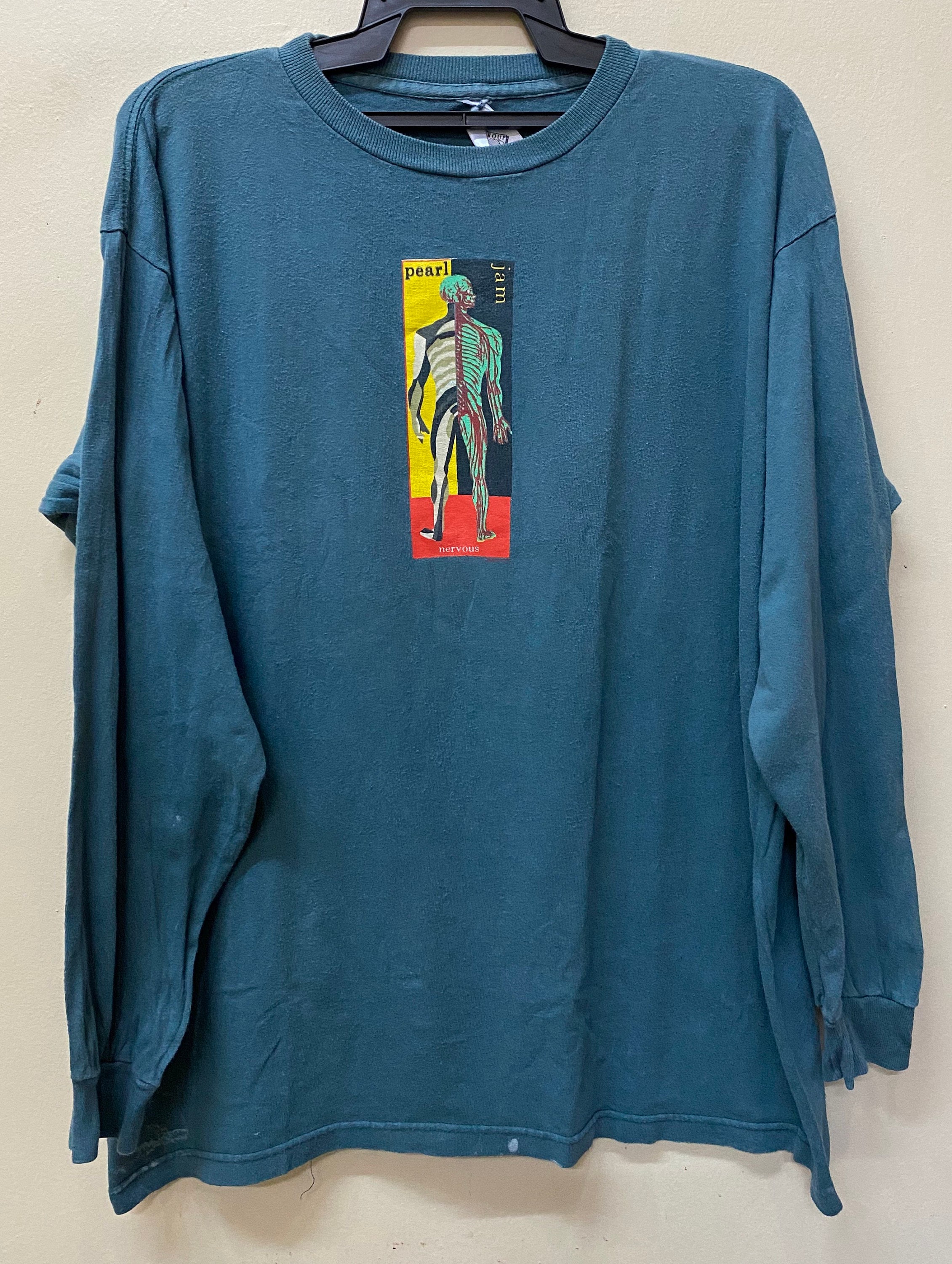 Vintage 90s Pearl Jam Longsleeve Nervous 1994 Shirt - Etsy