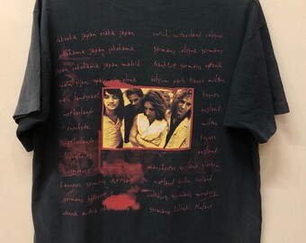 Vintage 90s Bon Jovi World Tour T Shirt Metallica Smashing