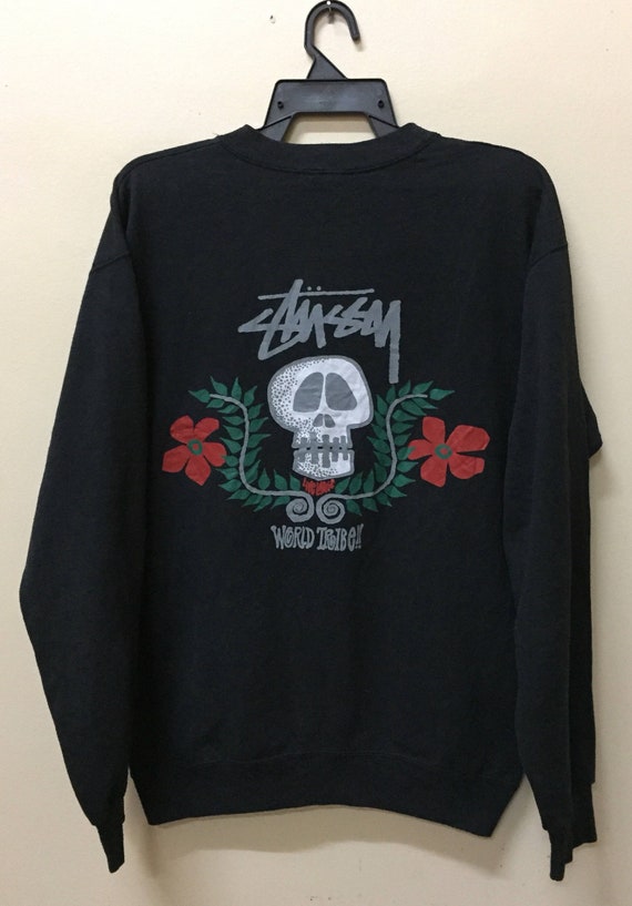 Vintage Stussy Big Logo Back Print Sweatshirt Unisex … - Gem