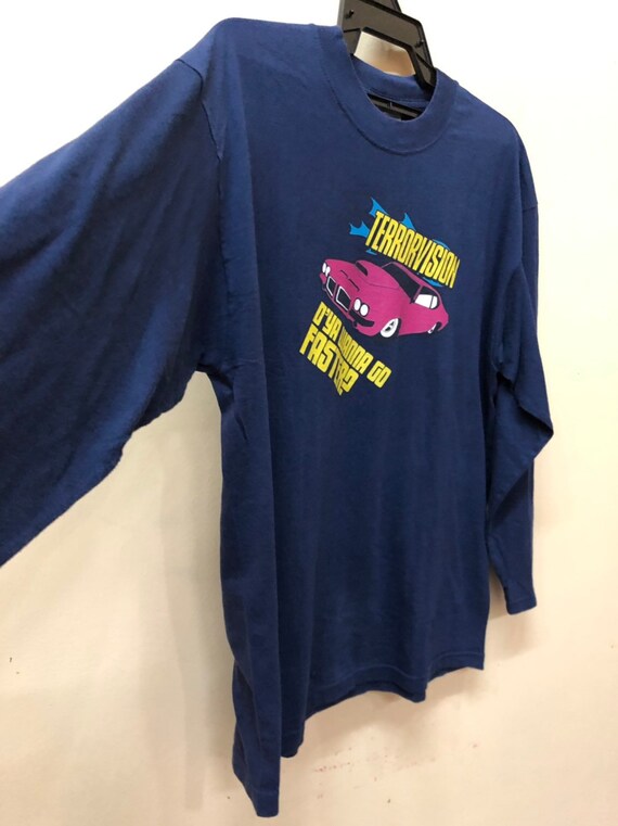 Vintage 90s TerrorVision tee Long sleeve Bandtee shirt Bjork Ride Oasis slowdive manic street preachers the verve pulp suede elastica cast View 4