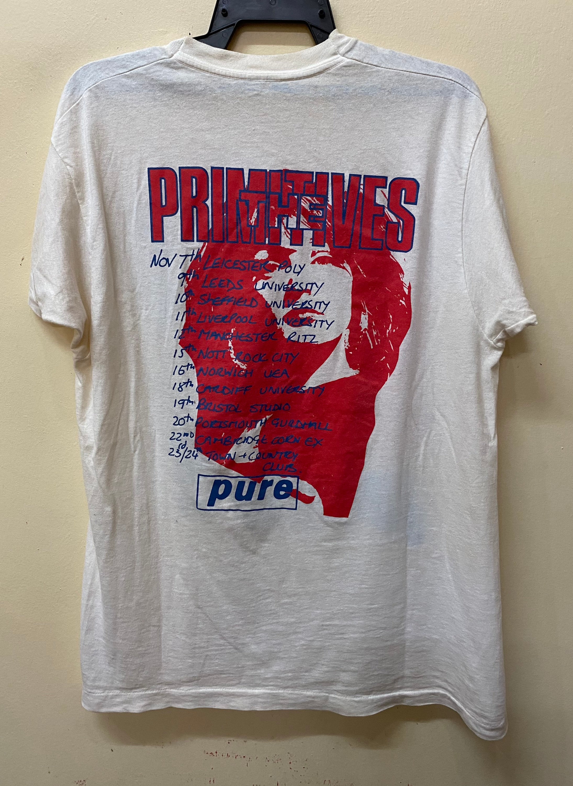 THE PRIMITIVES 90s Tシャツ Vintage THE PRIMITIVES Stop Killing Me 80s Tour Promo Original T