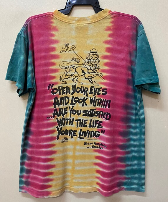 Vintage 90s Bob Marley Exodus Tie Dye T Shirt All Over Print - Etsy