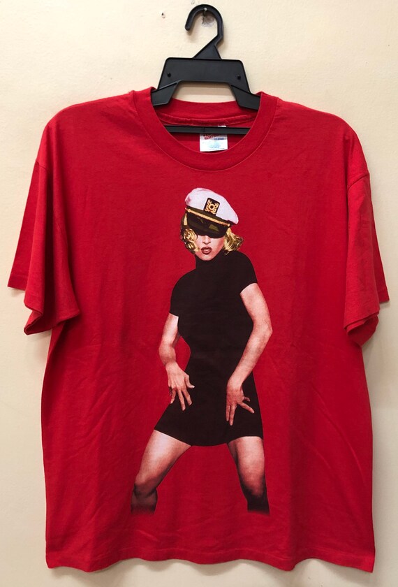 Vintage 90s Madonna The Girlie Show T Shirt Dinosa