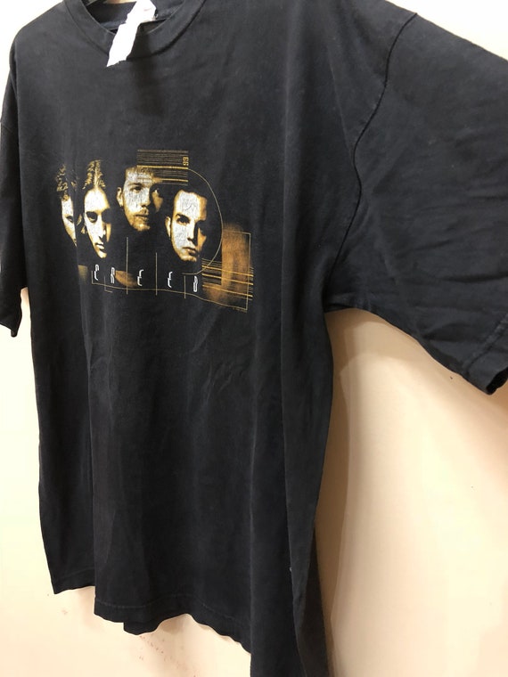 Vintage 90s Creed Band t shirt Metallica Smashing… - image 4