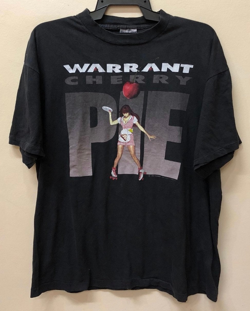 Vintage 90s Warrant Cherry Pie World Tour 90 - 91 T Shirt Vintage 90s Warrant Cherry Pie World Tour 90 - 91 T Shirt