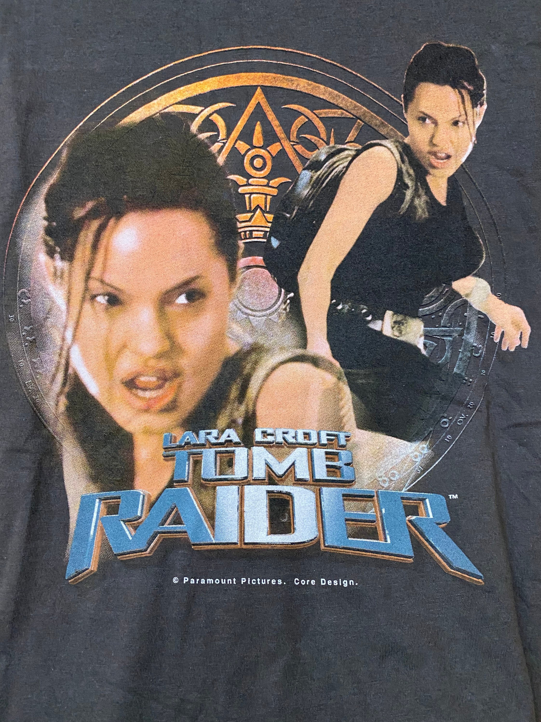 ヴィンテージ トゥームレイダー 公式ララ・クロフト 映画プロモ 90sTシャツ