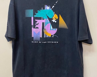 90s USA製　UNICORN ユニコーン　Ｔシャツ　Ｌ ブラック ONEITA USA製 90s ユニコーン 当時物 半袖 Tシャツ L 奥田民生