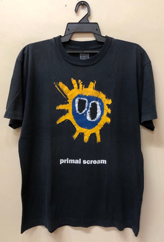 Vintage 90s Primal Scream t shirt Bjork Ride Oasis