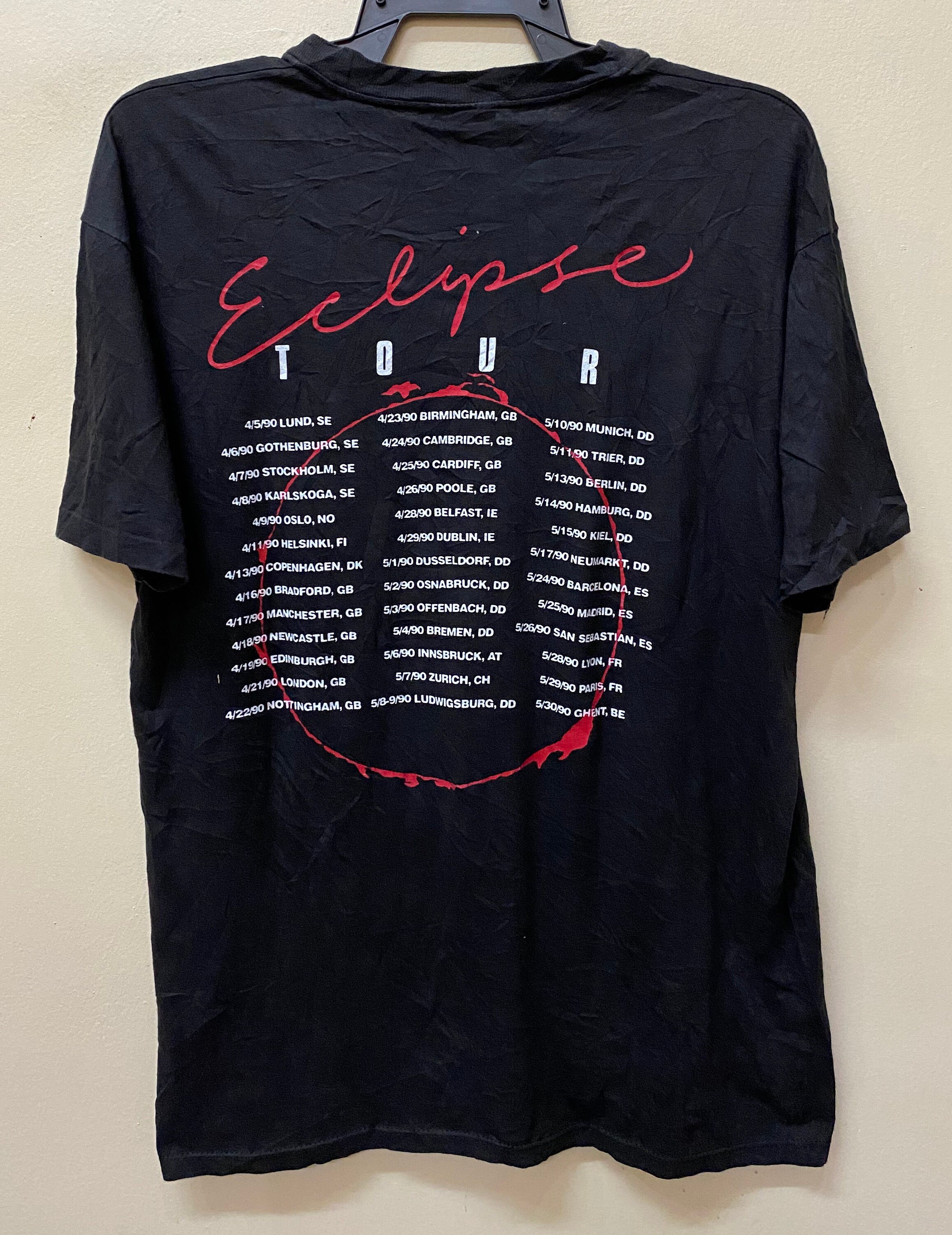 90年 イングヴェイマルムスティーン ECLIPSEツアーTシャツ 90年 YNGWIE MALMSTEEN ECLIPSEツアーTシャツ