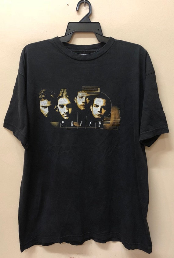 Vintage 90s Creed Band t shirt Metallica Smashing… - image 1