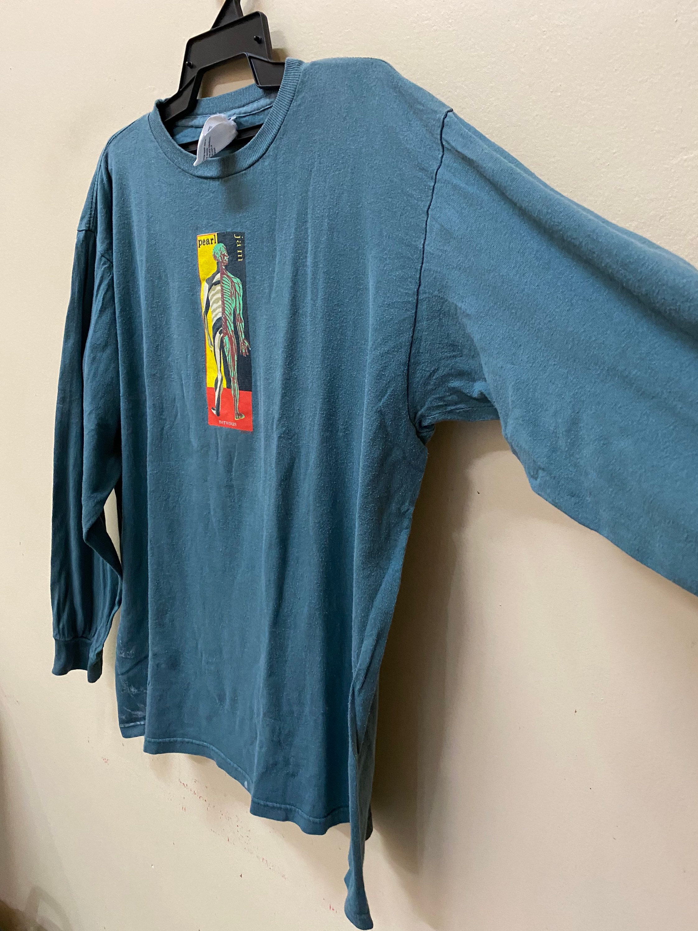 Vintage 90s Pearl Jam Longsleeve Nervous 1994 Shirt - Etsy