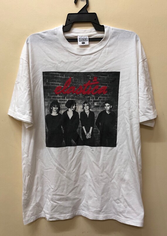 Vintage 90s Elastica Band T-Shirt Bjork Ride Oasi… - image 1