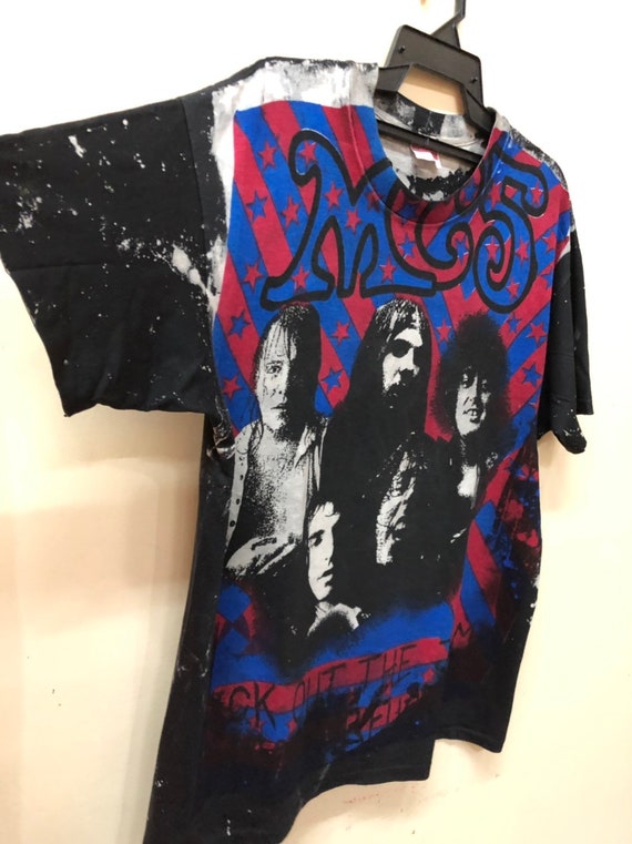 Vintage Mosquitohead MC5 Tshirt Acidwash overprin… - image 5