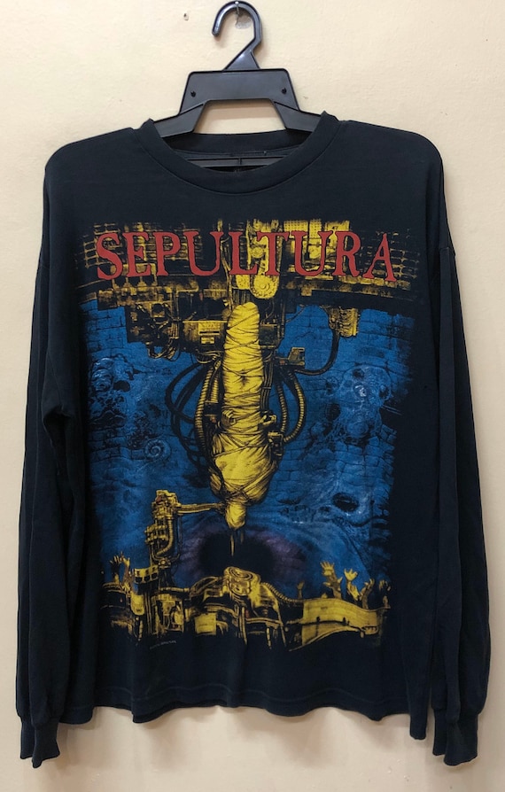 Vintage 90s Sepultura Bootleg Chaos Ad Longsleeve