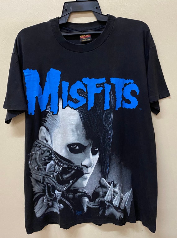 90年代ヴィンテージのミスフィッツTシャツ、パンクロックバンドTシャツ