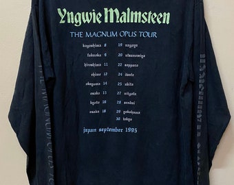 Vintage 90s Yngwie Malmsteen Japan Tour 95 Longsleeve T