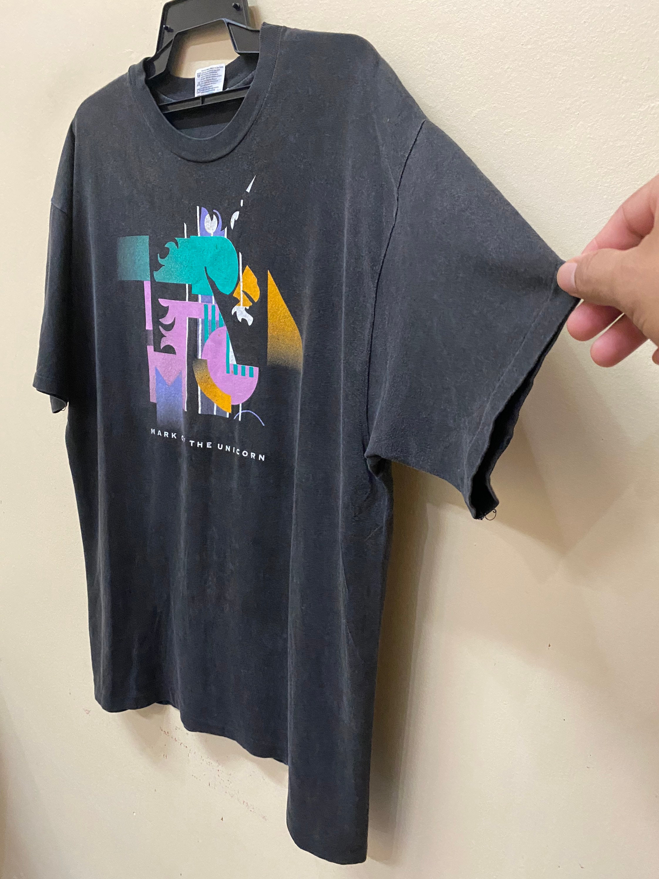 90s USA製　UNICORN ユニコーン　Ｔシャツ　Ｌ ブラック ONEITA USA製 90s ユニコーン 当時物 半袖 Tシャツ L 奥田民生
