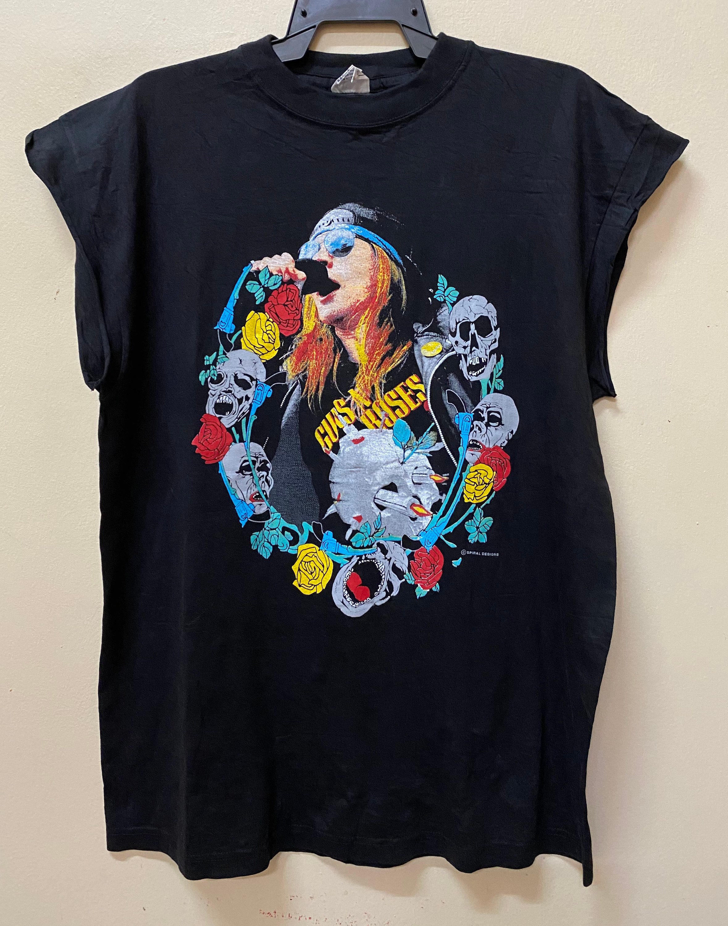 80s GUNS N' ROSES ヴィンテージ Tシャツ bootleg VINTAGE 80s GUNS N' ROSES BOOTLEG ROCK METAL TOUR CONCERT