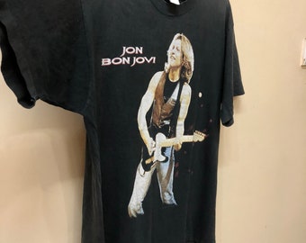 Vintage 90s Bon Jovi World Tour T Shirt Metallica Smashing