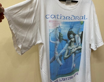 Vintage 90s Cathedral Printing by BRILLIANT Merchandising Band T