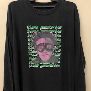 Vintage Richard Hell Blank Generation tshirt Ramones Black Flag Dead Kennedys Bad Brains Minor Threat  Fugazi The Cramps Blondie Misfits